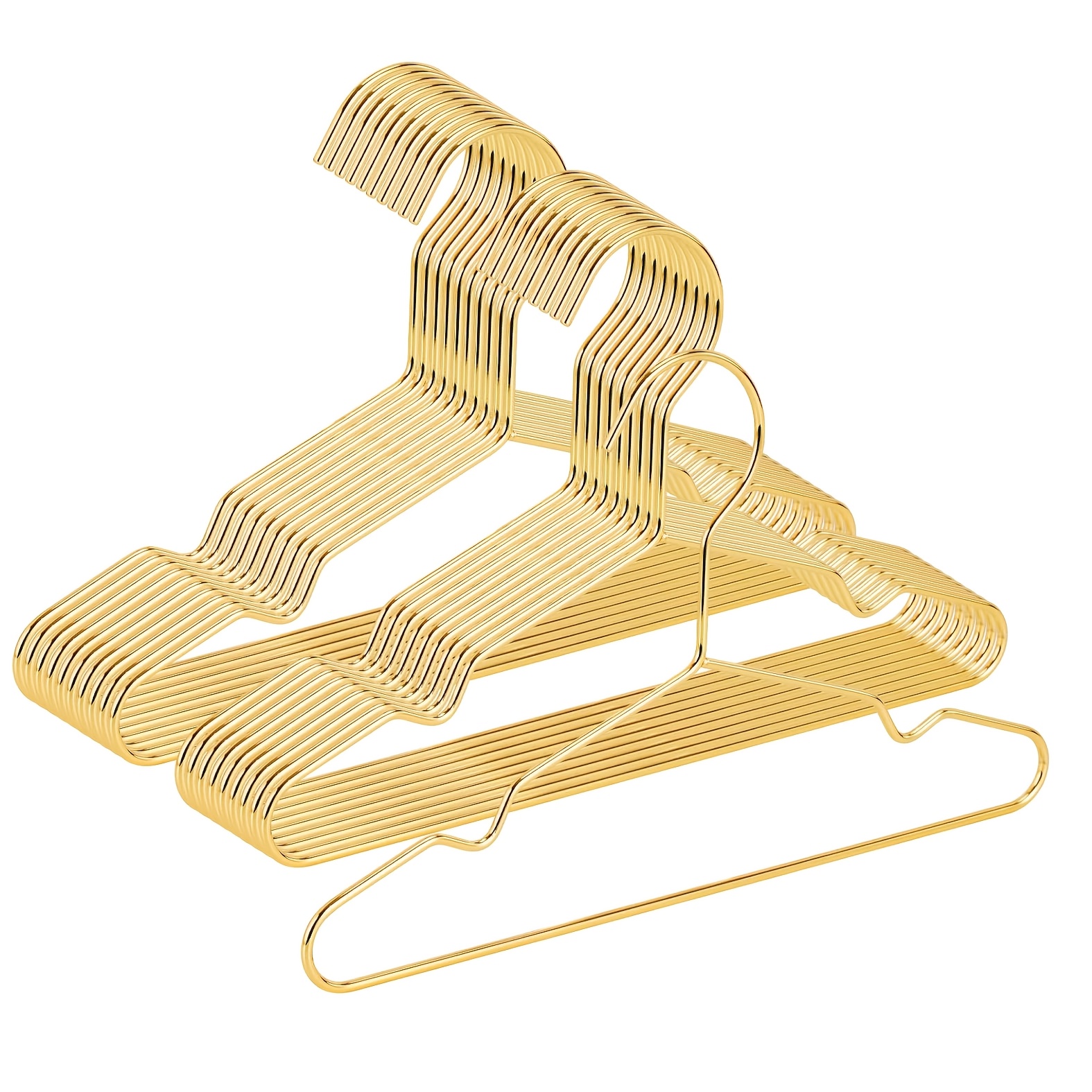 Golden Hangers, 20-pack, 9.84-inch Metal Hangers, Sturdy And Durable, Space- Wardrobe Organizer