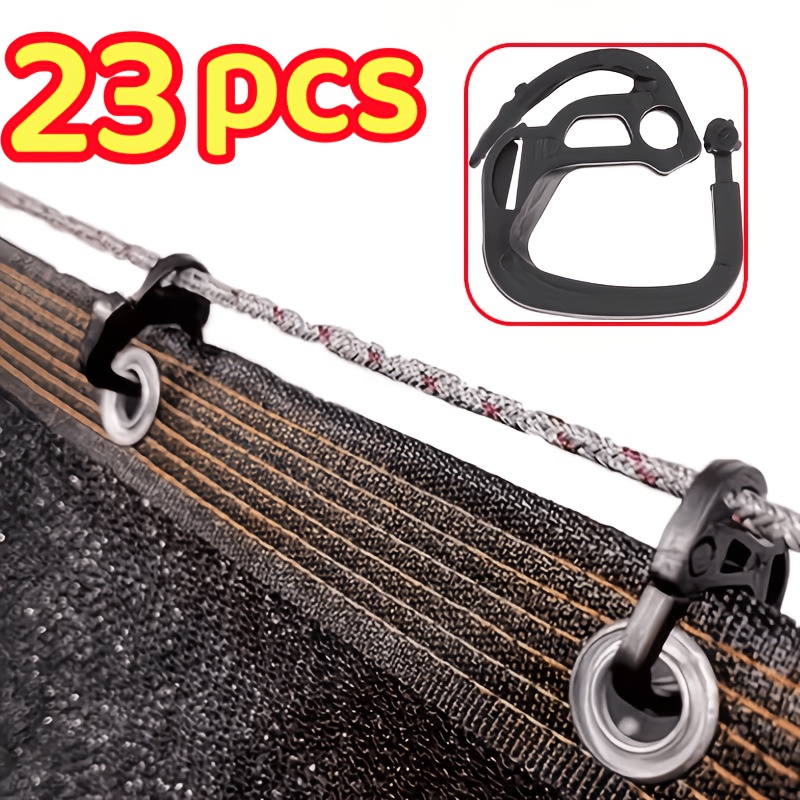 TEMU Set Of 23 Sturdy Black Plastic Clips, Used For Securing Greenhouse Sunshade Cloth, Suitable For Agricultural Use, Outdoor Roofs, Curtains,