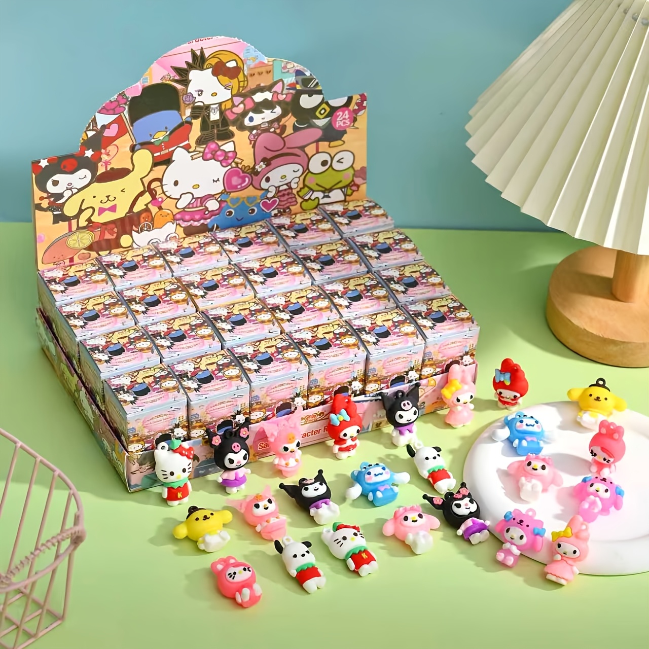 24pcs Series Keychain Set, Suitable For Christmas And As A Reward. It Includes Random Keychains, Pendants And Versatile Bag Hooks.