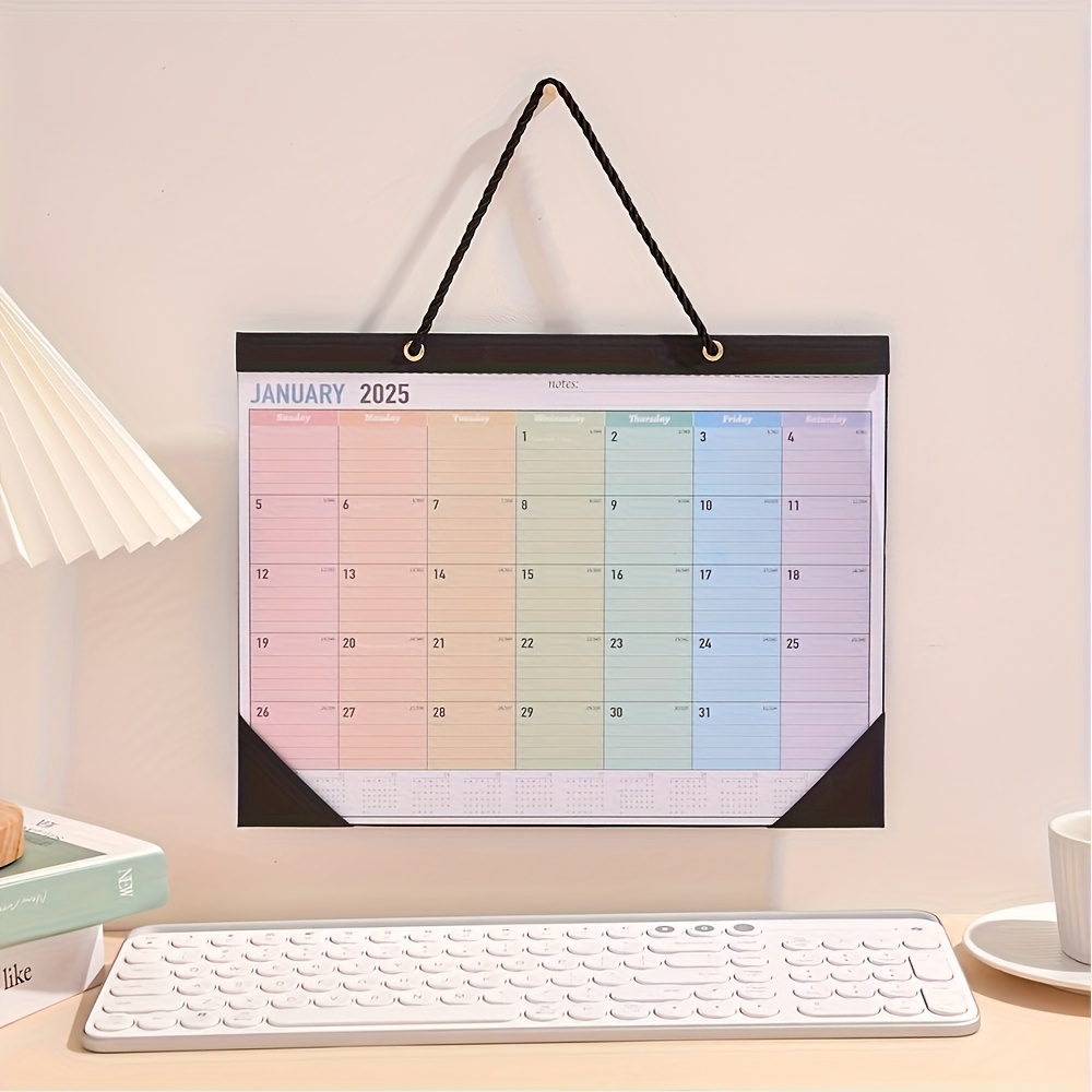 

2025 Rainbow Daily Inspirational Calendar - Reusable, Self-adhesive For Office Desk, Living Room, Bedroom Decor