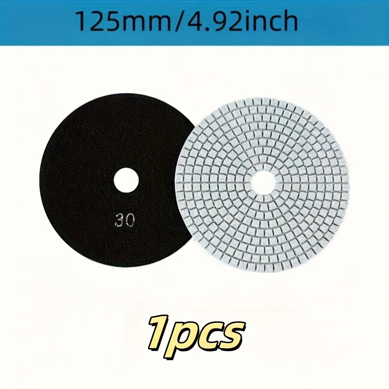 

5-inch Diamond Polishing Pad Kit For Granite, Marble & Concrete - Wet/dry Use, Synthetic Resin/nylon/diamond Material