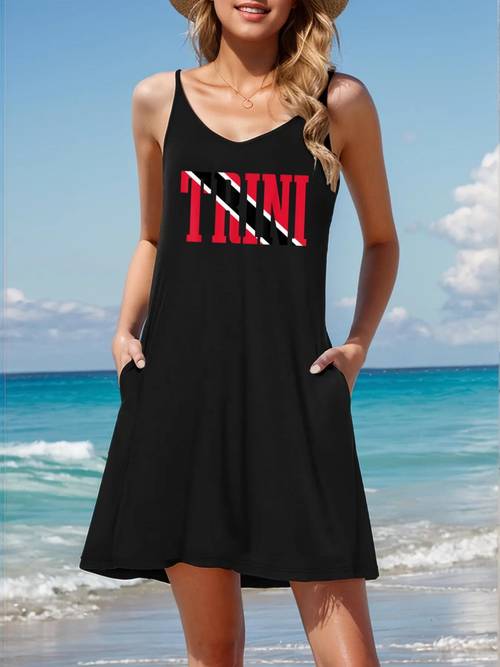 womens spaghetti suspender dress black with v neck sleeveless lightweight machine washable for spring summer fall casual beachwear cultural celebration outfits cultural event attire nontransparent fabric