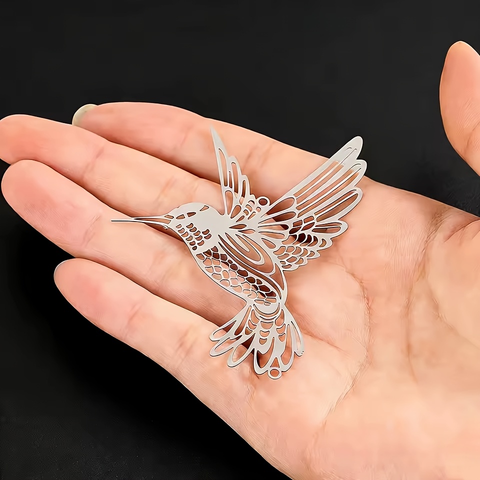 TEMU 6pcs Ornament Suspendu Attrape-Soleil Pièces de Fabrication en Acier Inoxydable Fenêtre Fée Jardin Cristal Carillon Éolien Connecteur Pendentif