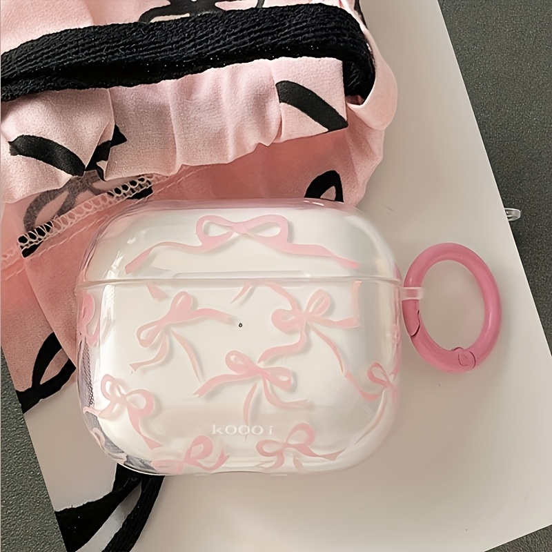 Pink Bow Style For Earphone Anti-fall Protective Case Suitable For Case Anti-scratch Anti-fall Protective Case