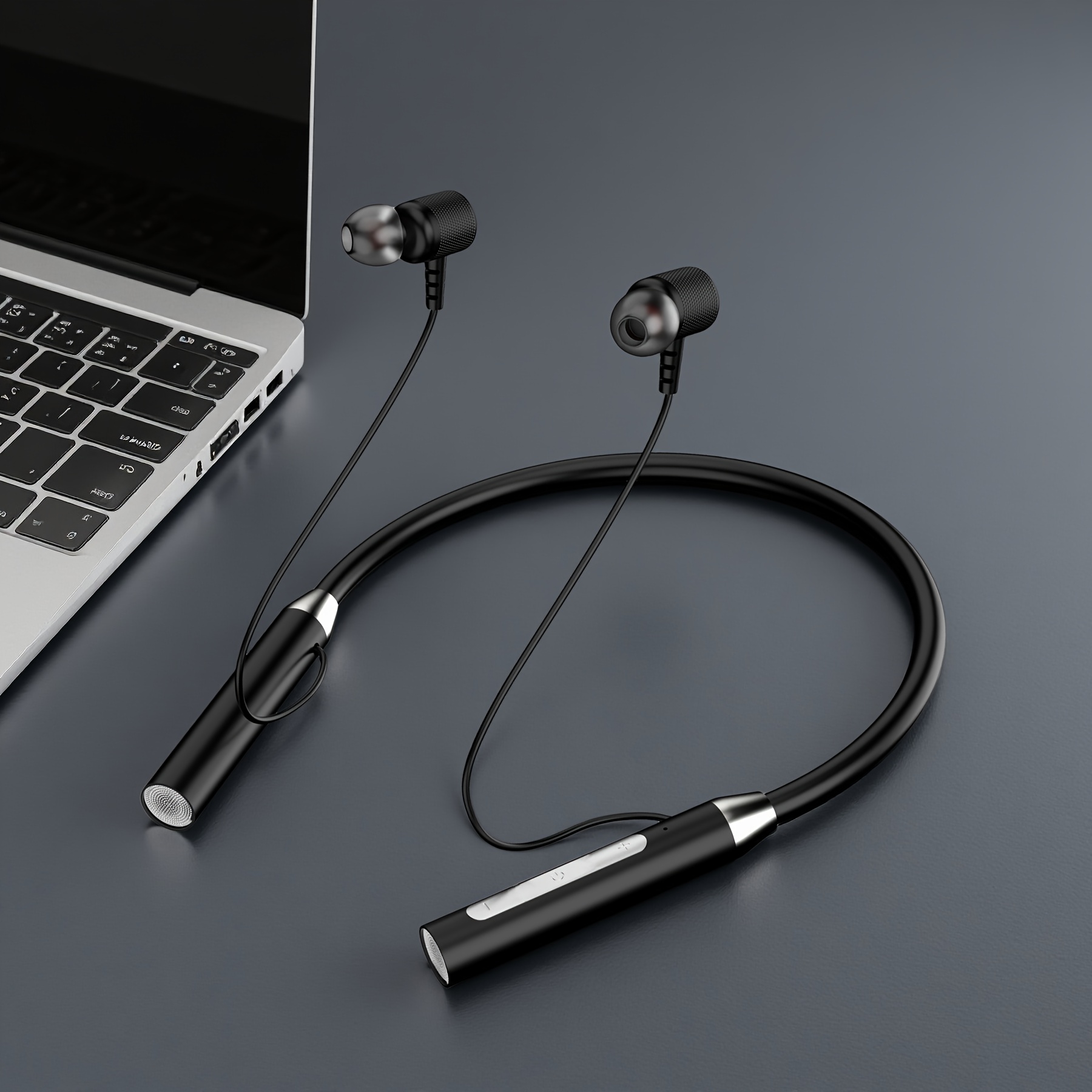 Wireless Neckband Headset, Ultra Long Battery Life, Stereo Bass, Ideal Gift, Magnetic Suction Ear for Sports Outdoor Running Cycling Gaming Music Workout Gym, In-Ear Headset with Microphone Noise Cancelling, All-Day Audio Playback Earbuds