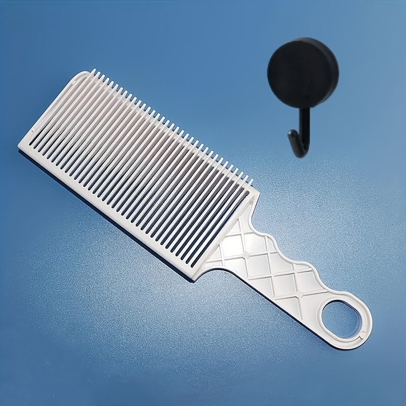 TEMU Lot de 2 pièces : Peigne + Crochet, Peigne de Coupe de Cheveux - Résistant à la Chaleur, Outil Professionnel pour Dégradé et Latérale, Peigne de