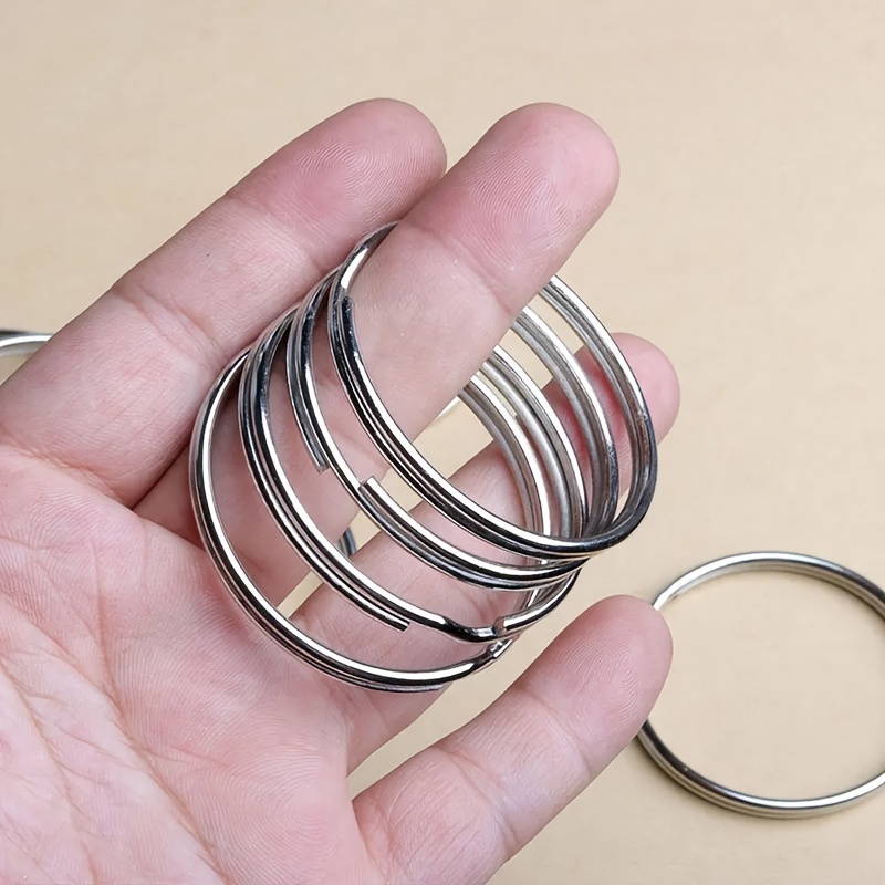 5pcs Per Pack Of High-quality Large Metal Split Rings Flat In Sizes 40mm, 45mm, And 50mm For Making
