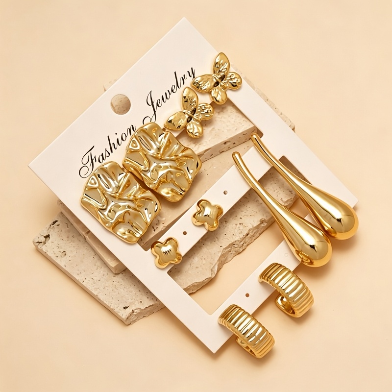 5-Pair Fashionable & Elegant Earrings Set