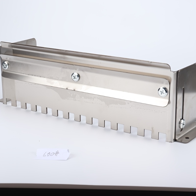TEMU Racloir à dents en acier inoxydable, pour étalage d'adhésif de carrelage, racloir à mastic, outil de rainurage pour l'installation de carrelage,