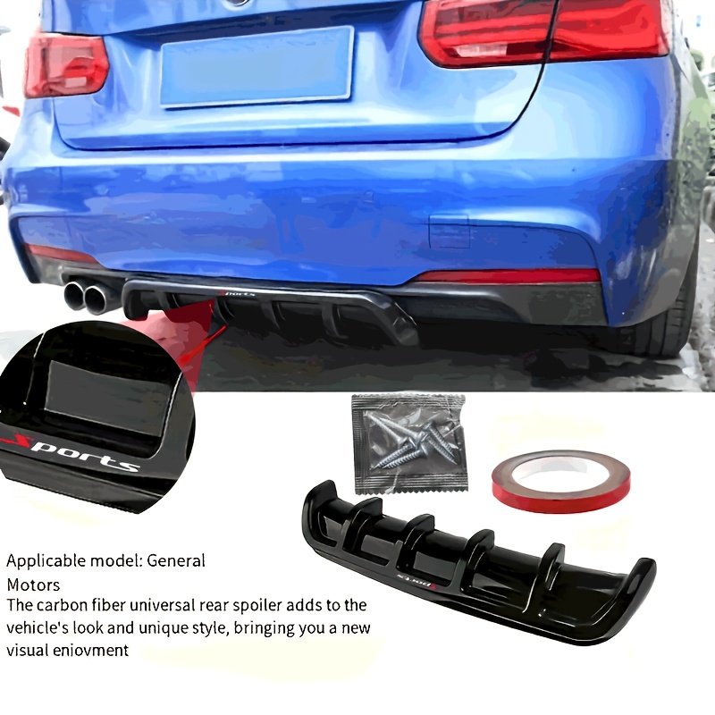 TEMU Diffuseur de arrière - Kit d'accessoires réflécteur d'air extérieur en plastique ABS durable, améliorant l'aérodynamique du véhicule