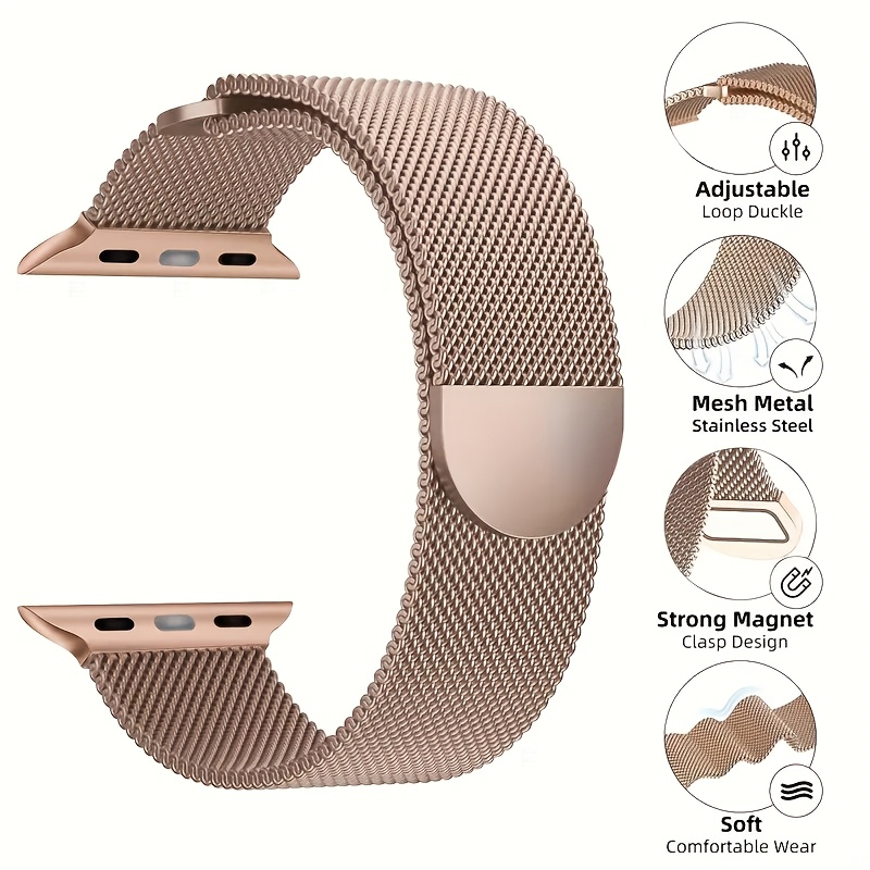 

Milanese Watch Strap Stainless Steel Watchband For Apple Watch Band 45mm Ultra 49mm 46mm 38mm 42mm 41mm 40mm 44mm Watch Strap Metal Bracelet For Iwatch Series 6 5 4 3 2 1 Se