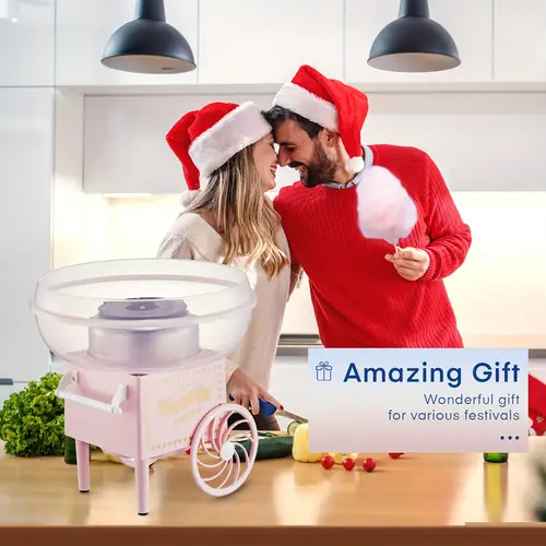 cotton candy machine kit wedding favor durable construction candy making machine vintage portable maker for birthday home party gifts pink