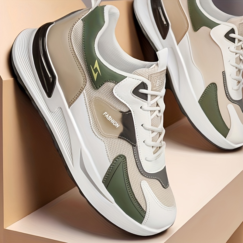 mens trendy chunky sneakers breathable mesh dad shoes with