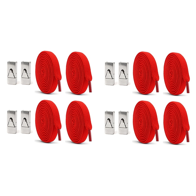 TEMU 2 Paires/4 Paires de Lacets Nœud, Lacets Élastiques en Couleurs , Lacets Adaptés aux Chaussures Décontractées et Baskets