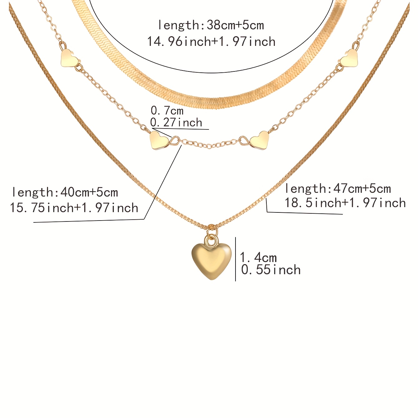 Set de 3 piezas, Collar de corazón, serpiente y hueso de múltiples capas – Joyería de alta calidad, diseño elegante mejorado, perfecto para ropa casual o accesorios de temporada de bodas, regalo ideal para mejores amigas y compañeras de clase, elegante collar para mujer, collar con colgante en espiral, collar de hueso de serpiente, collar de los Tres Reinos, joyería para mujer, collar largo para mujer