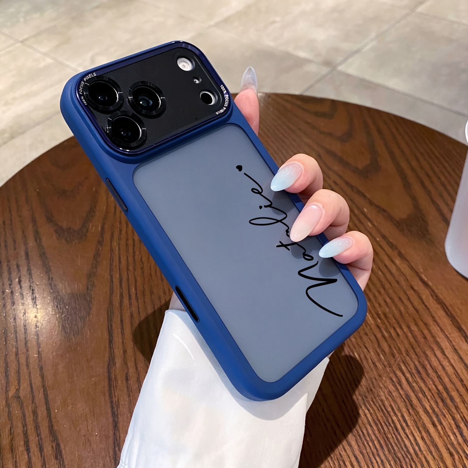 TEMU para teléfono: Diseño minimalista con personalizado y texto autodefinido DIY, compatible con iPhone 17 Pro Max/17 Pro/16 Pro Max/16 Pro