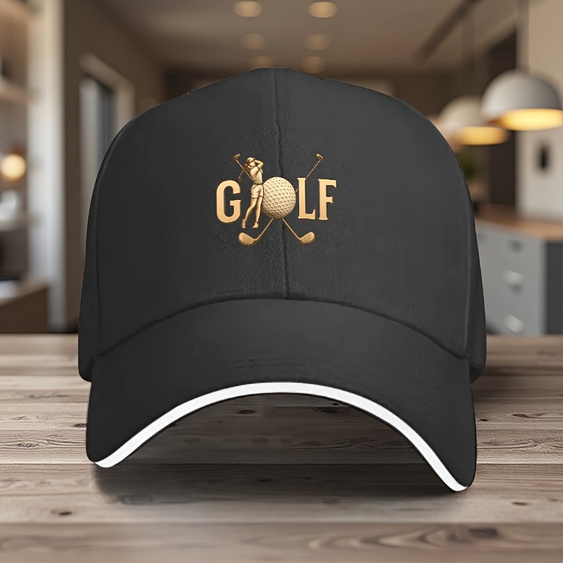 TEMU 1 Casquette de baseball sandwich réglable avec un motif « », adaptée aux amateurs de sports de et de camping, chapeau de couple , casquette de ,