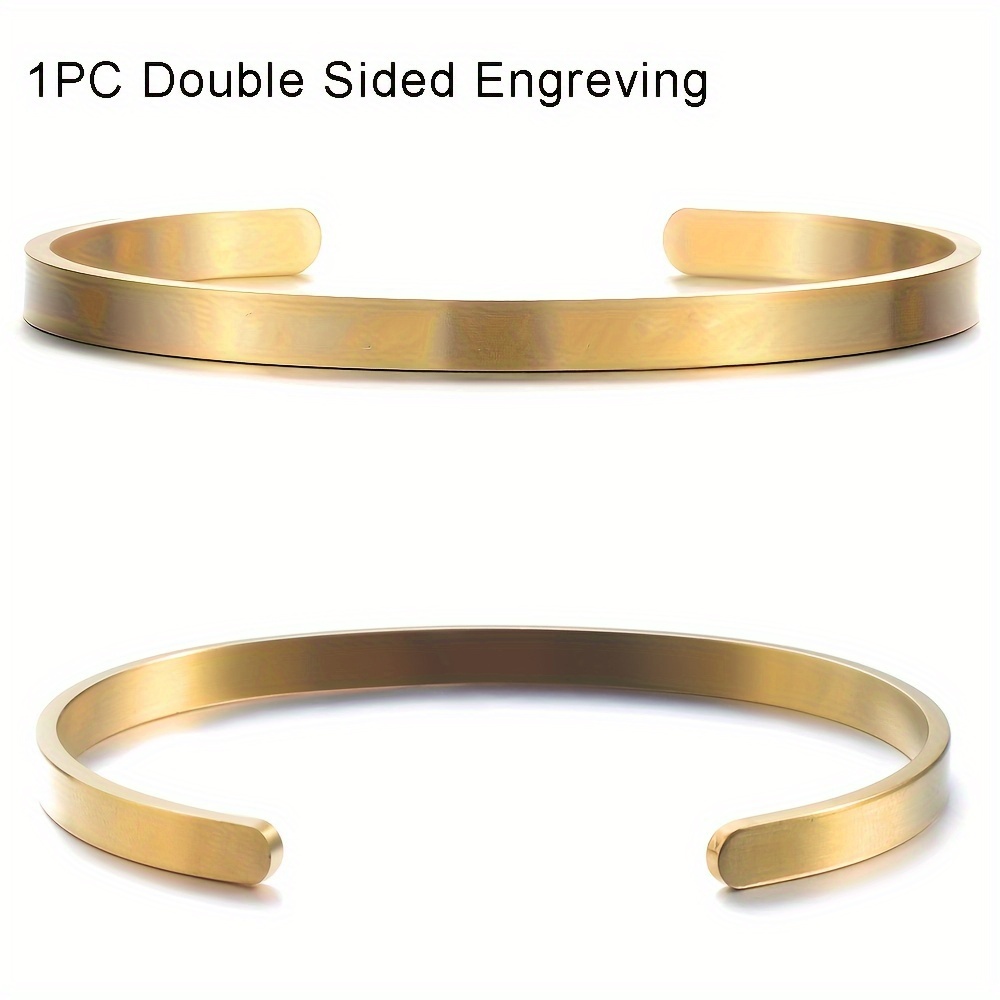 Men's 5mm Custom Coordinates Bracelet Double Sided