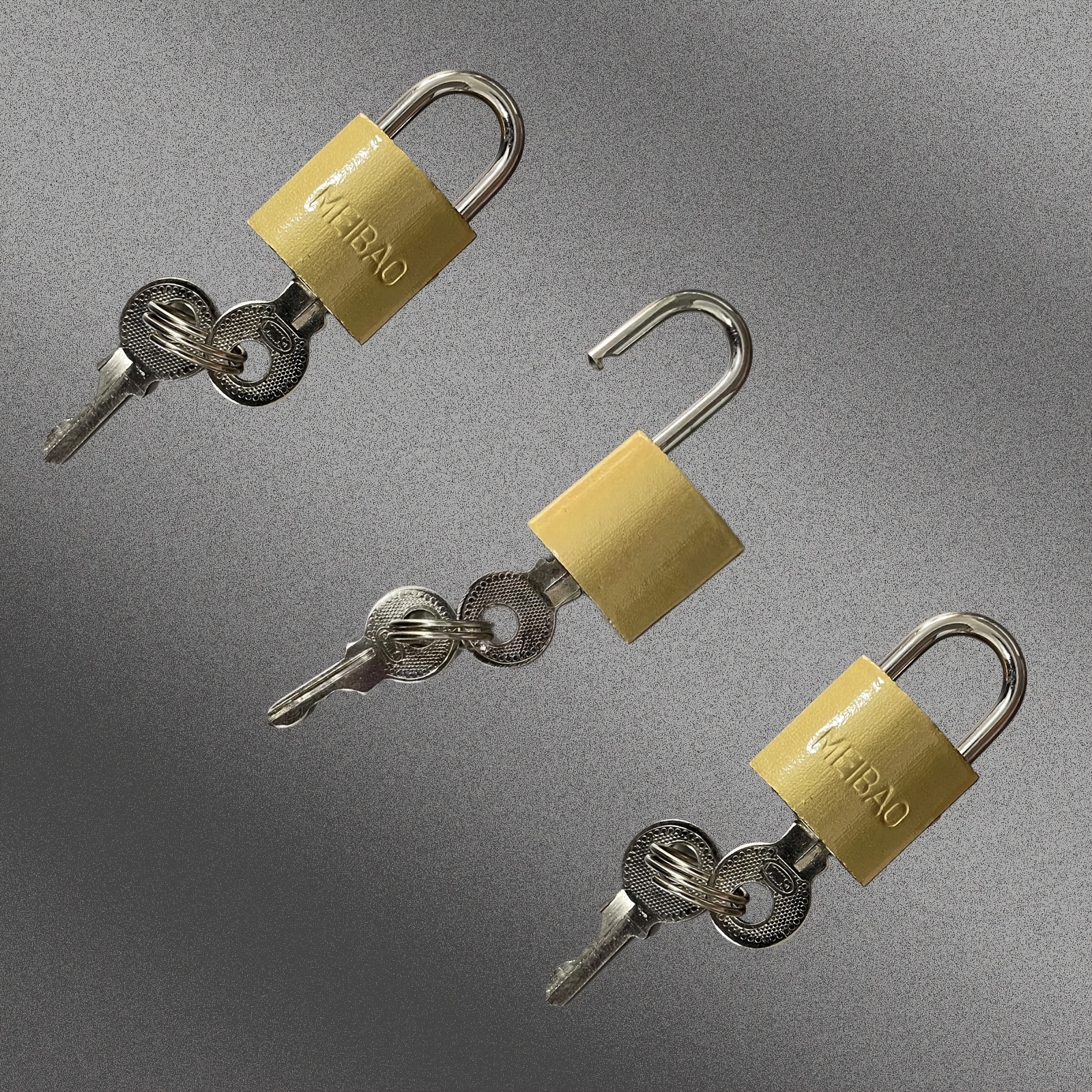 small key padlock locker lock keys golden compact hardened - Temu