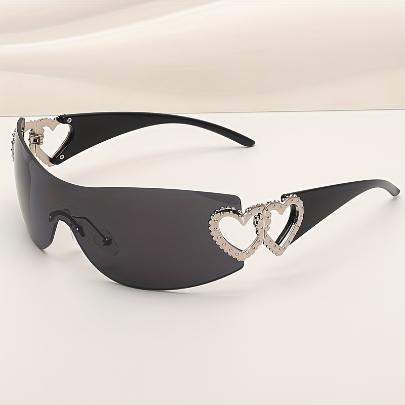 

Y2k- Oversized Rimless For Women - Metal , -reflective , For Parties &