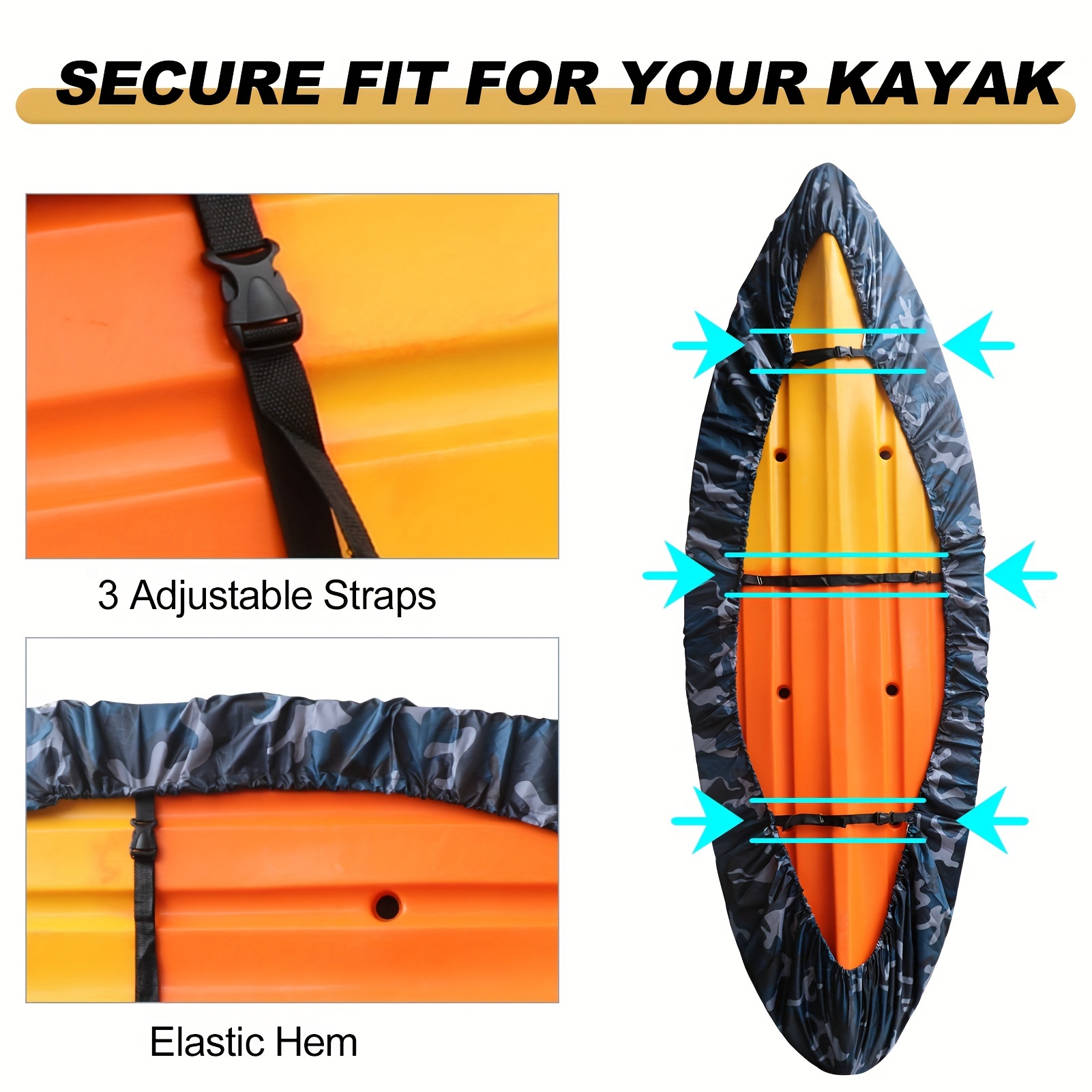 Universal Kayak Cover Waterproof Uv Protection Cover Dust Cover