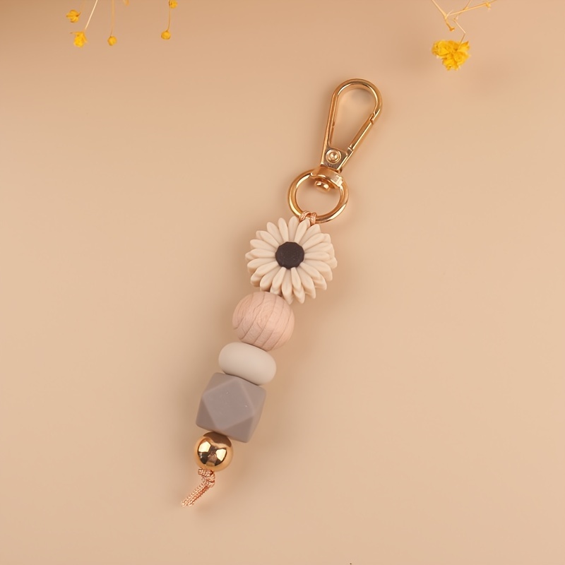 1pc Beautiful Flower Keychain, Car Keychain