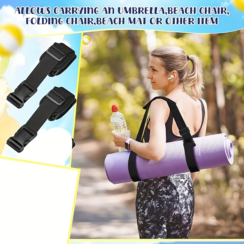 2pcs adjustable black beach folding chair strap Temu United