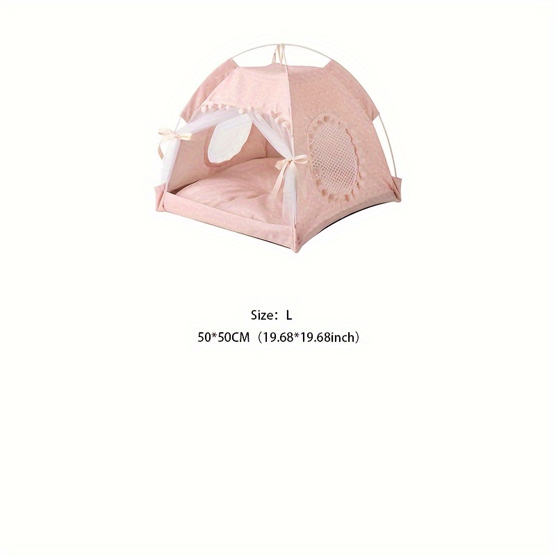 Pet Dog Pet Tent Home Printed Flowers With Sand Indoor Folding Tent Portable Cat Bed