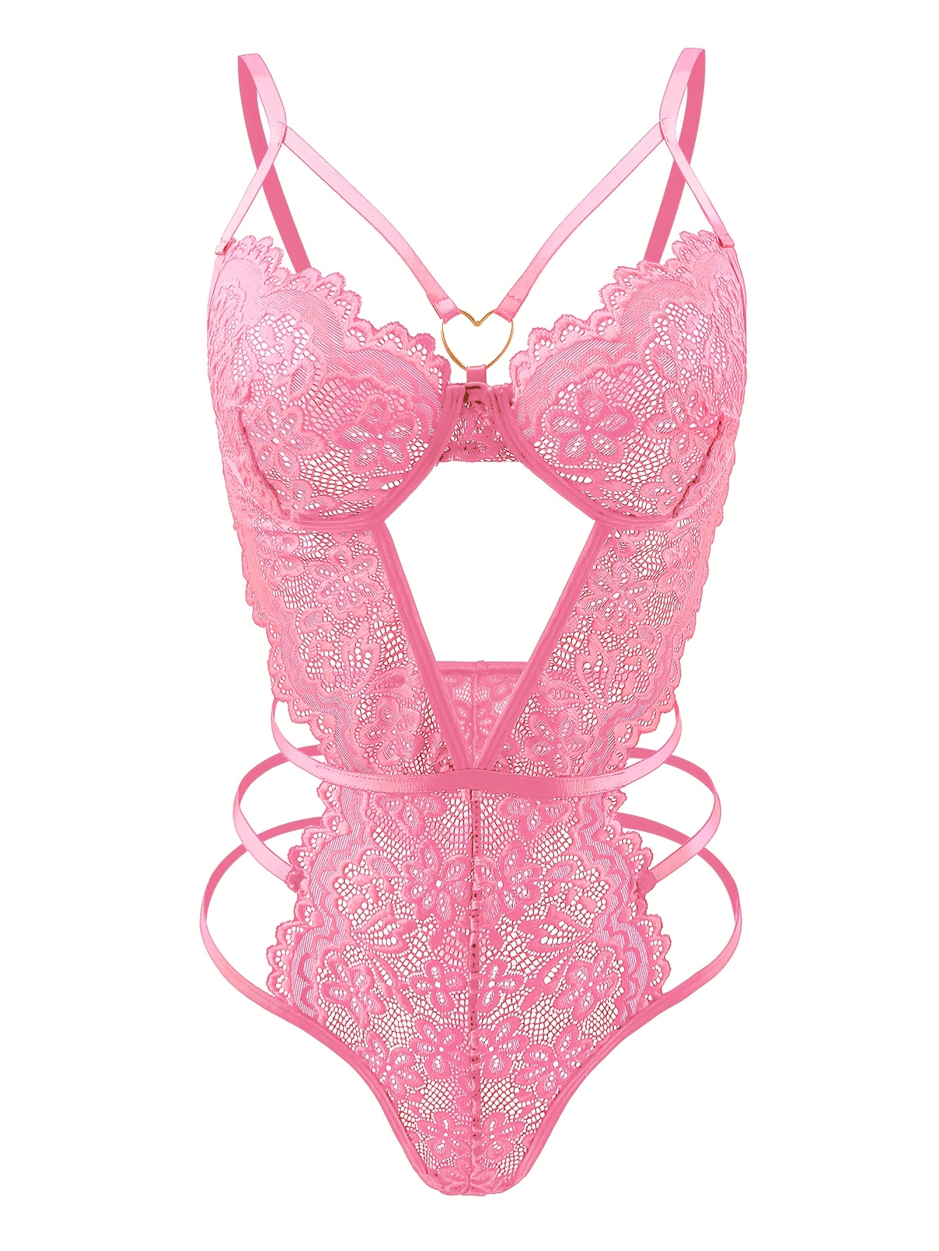 sexy pink lace lingerie Amazon.com: HELLOLAGIRL Sexy Lingerie Set for Women,Lace Womens Lingeries  flower Teddy Lingerie 3 Piece with Garter Belt (Pink, S): Clothing, Shoes &  Jewelry
