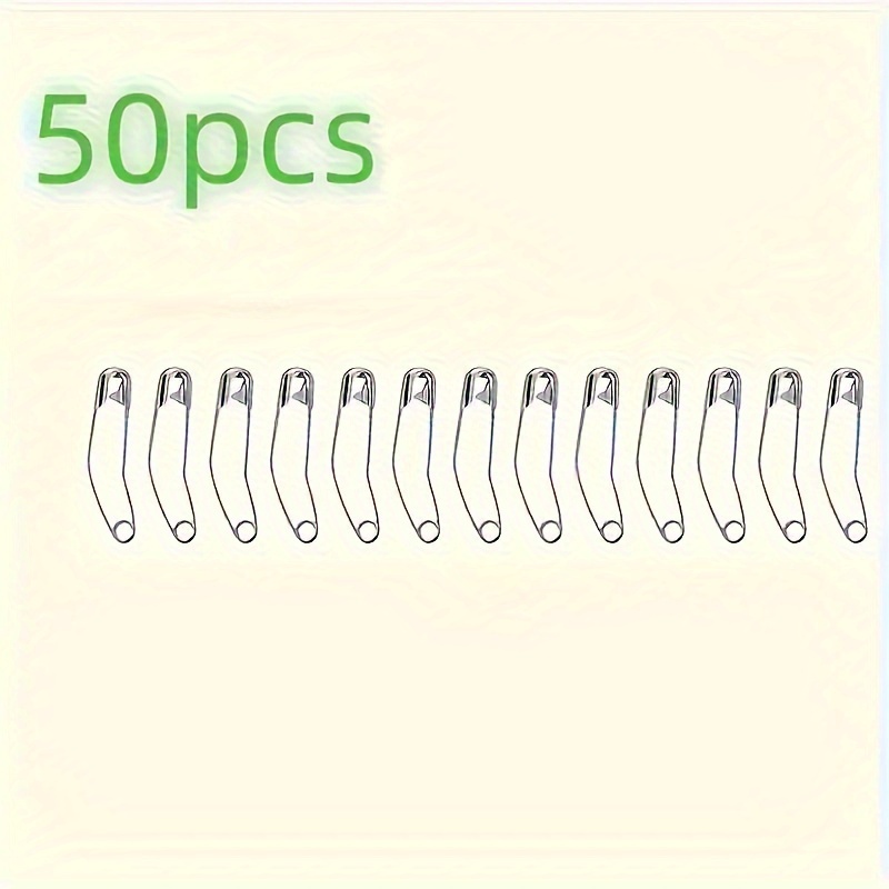 E-shop 50 Stück Gebogene Sicherheitsnadeln für Quilten - 1.5" Edelstahl Näh- & Bastelnadeln, Langlebige Sicherheitsbefestigungsmittel