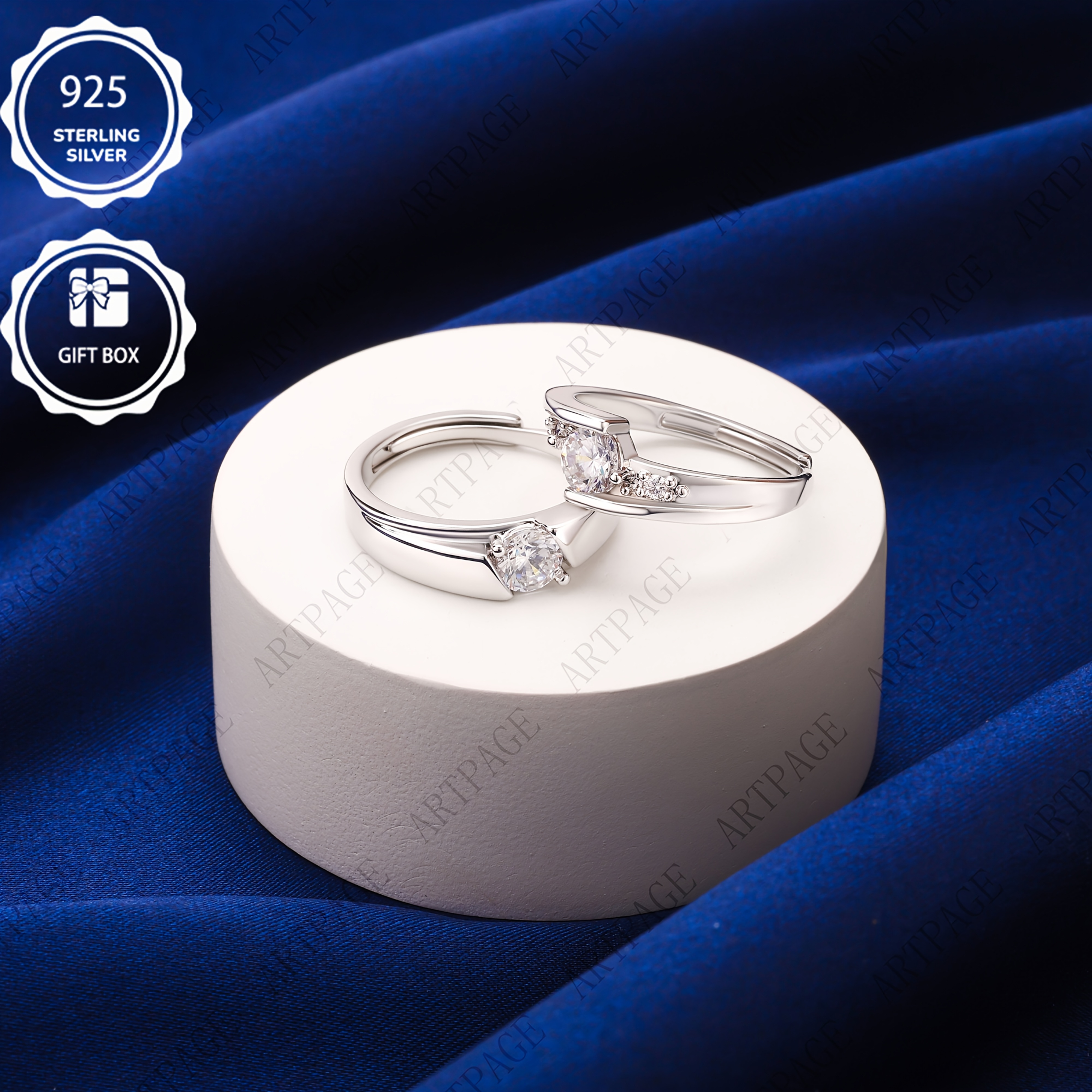 TEMU 925er Sterling Silber 0,5 Carat Morganit Paarringe, Gesamtgewicht des Produkts (3,04G) und (3,36G). für Heiratsantrag, Verlobung, Hochzeit,