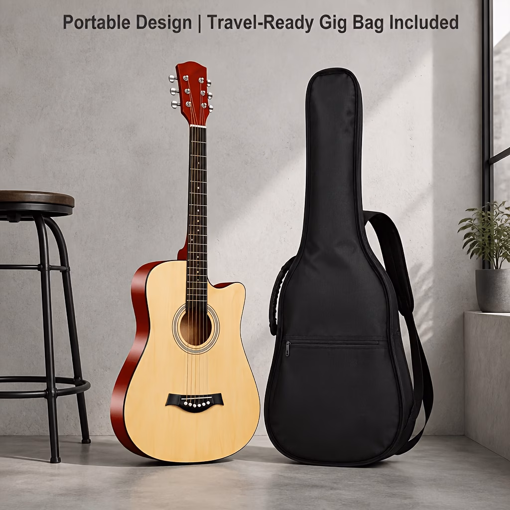 38-inch Cutaway Acoustic Guitar Suitable for Adults & Beginners...