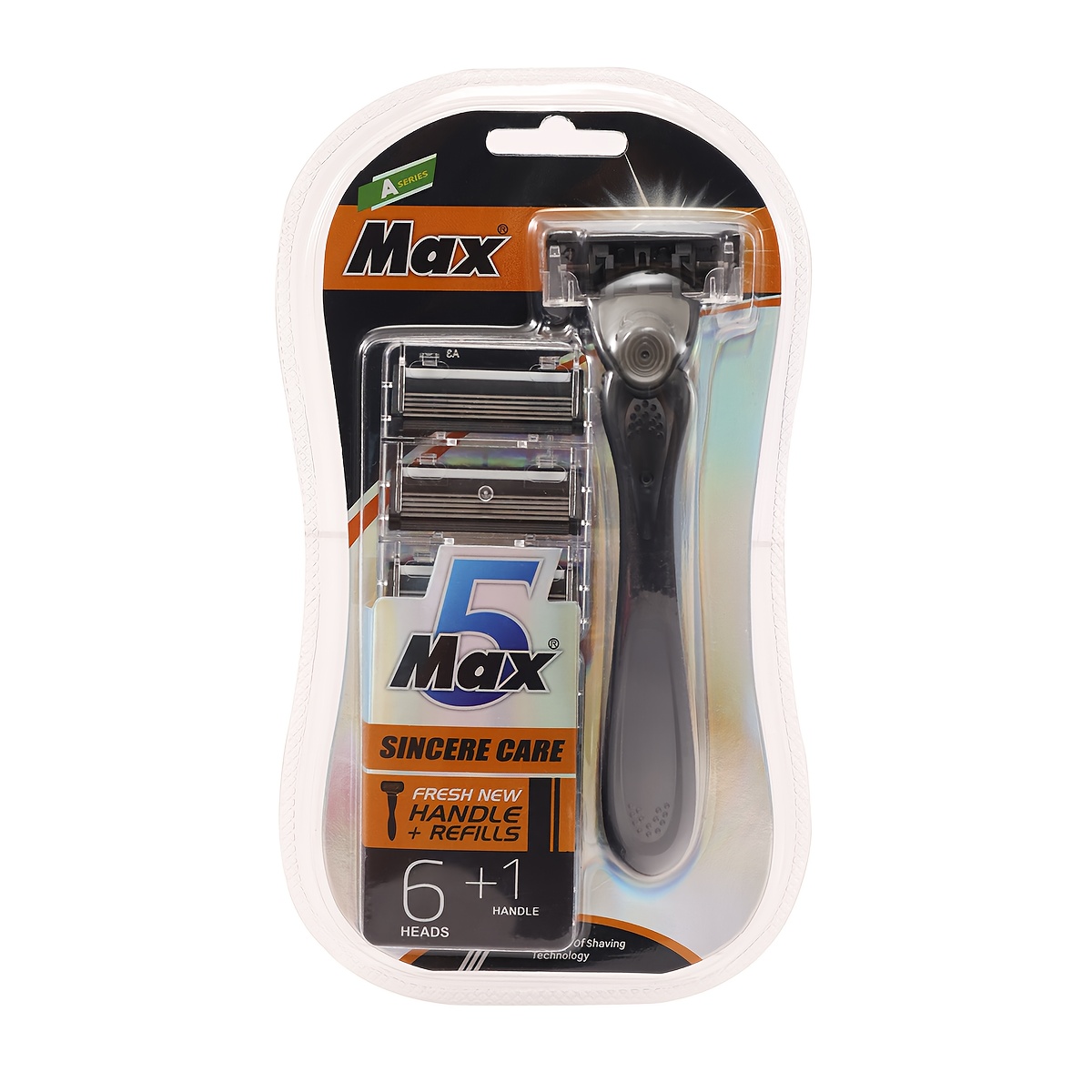 TEMU Men's Orange/black Manual Razor