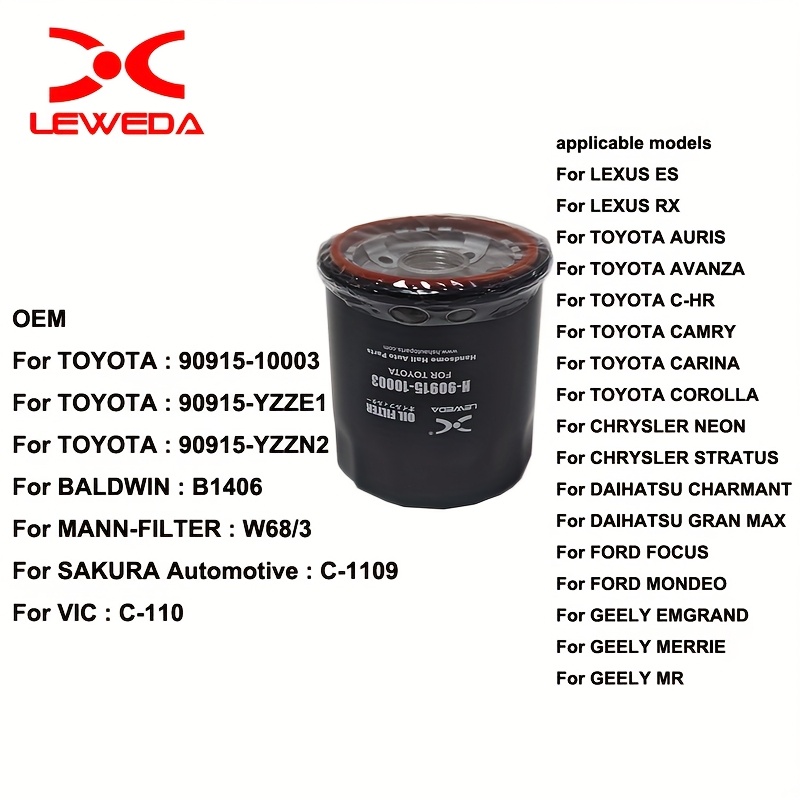 1pc 2pcs oil filter 90915 10003 90915 10001 90915 yzze1 - Temu