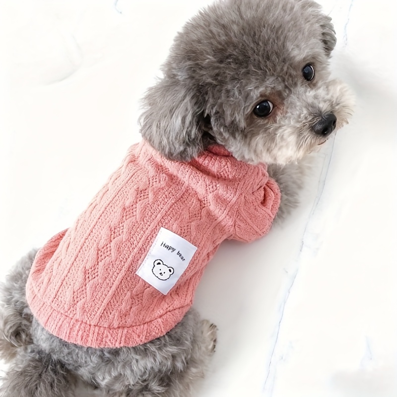 4pcs red     sweaters autumn winter clothes for cats and dogs ted dog sweater pet warm sweater pet clothes colors and patterns     Product details 8