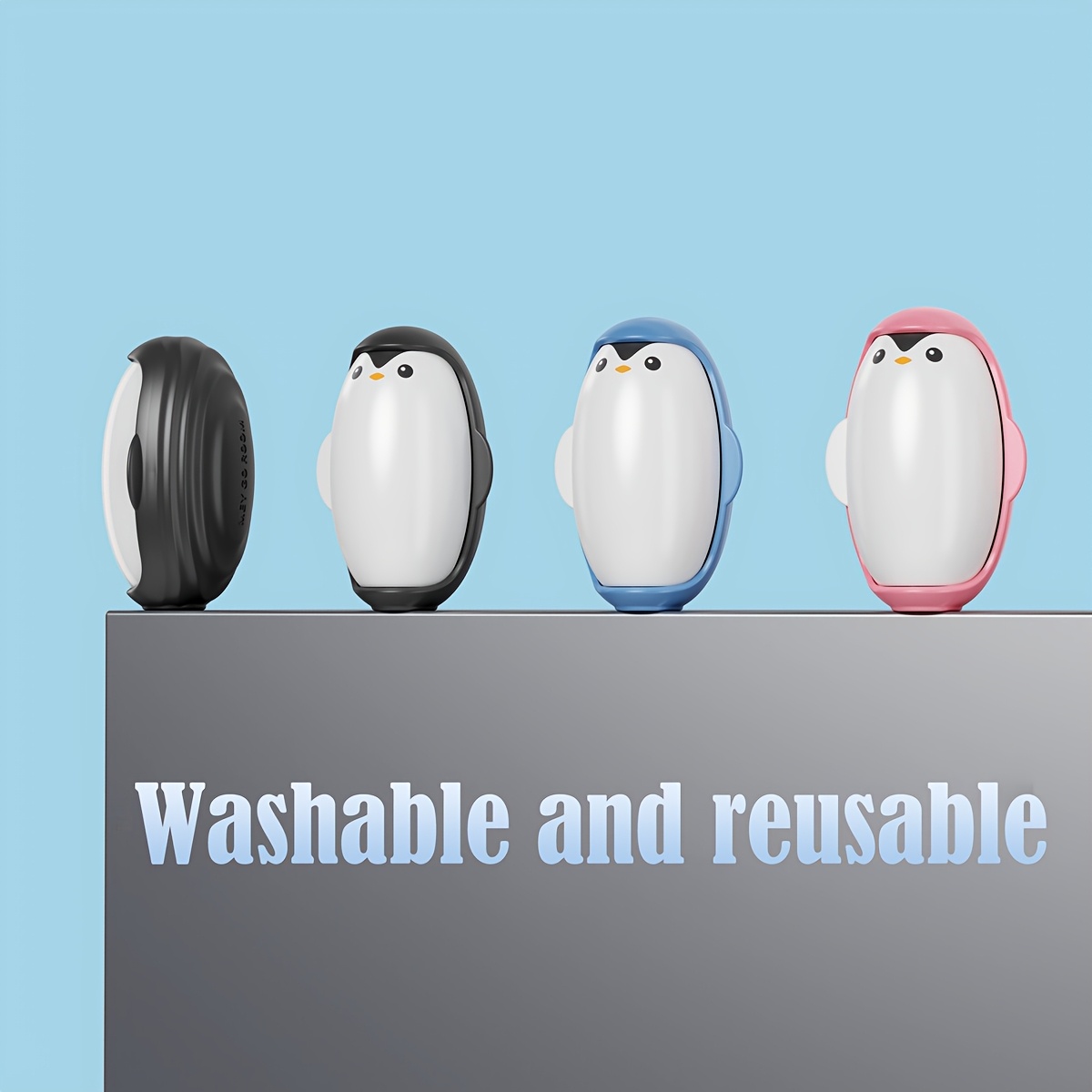 1pc cute penguin reusable pet hair remover roller washable strong   for   fur portable lint brush for clothes   Product details 8