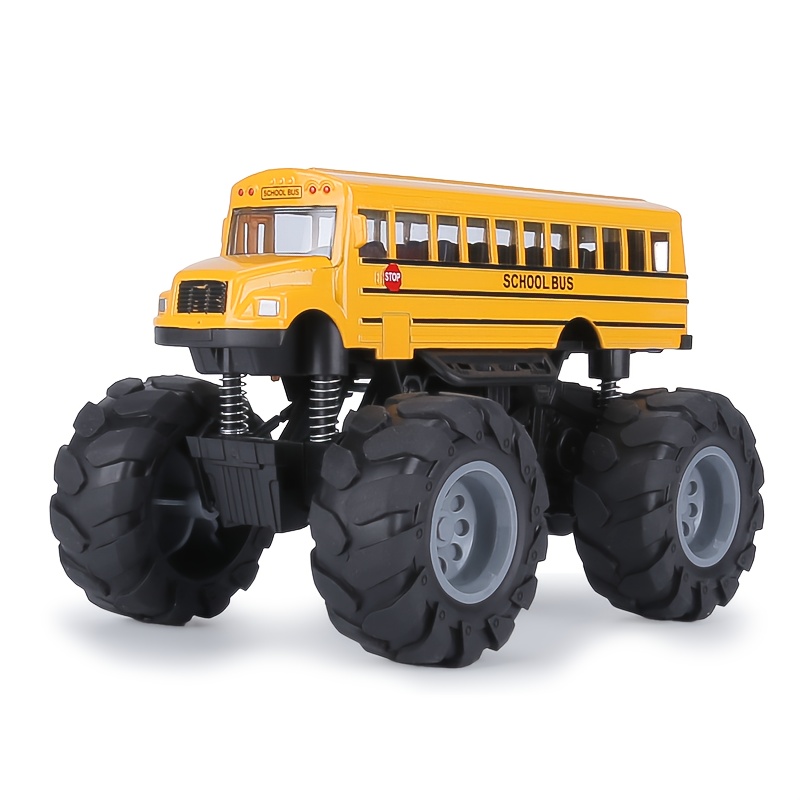 Image of Alloy School Bus Car Model, Suitable For Boys And Girls Ages 3 And Up, Pull-back Action, Gift For Boys, Halloween And Christmas Gift