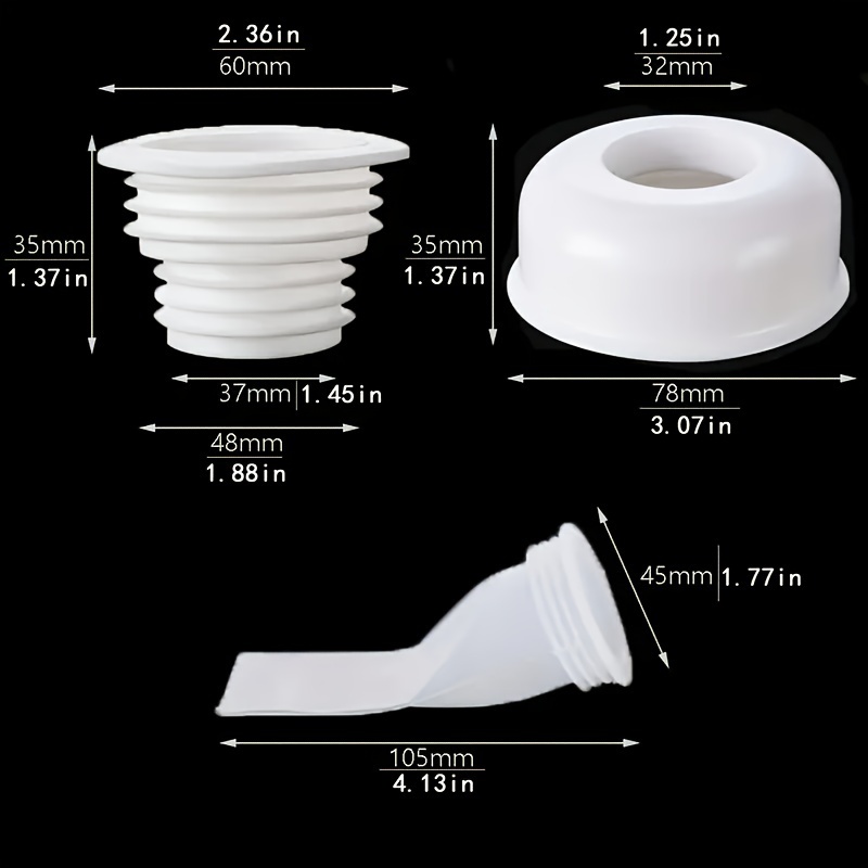 Image of Sewer Odor And Insect Proof Kit, Including Odor-proof Sealing Ring, Sewer Pipe Sealing Plug Decorative Cover, Silicone Insect-proof Floor Drain Plug