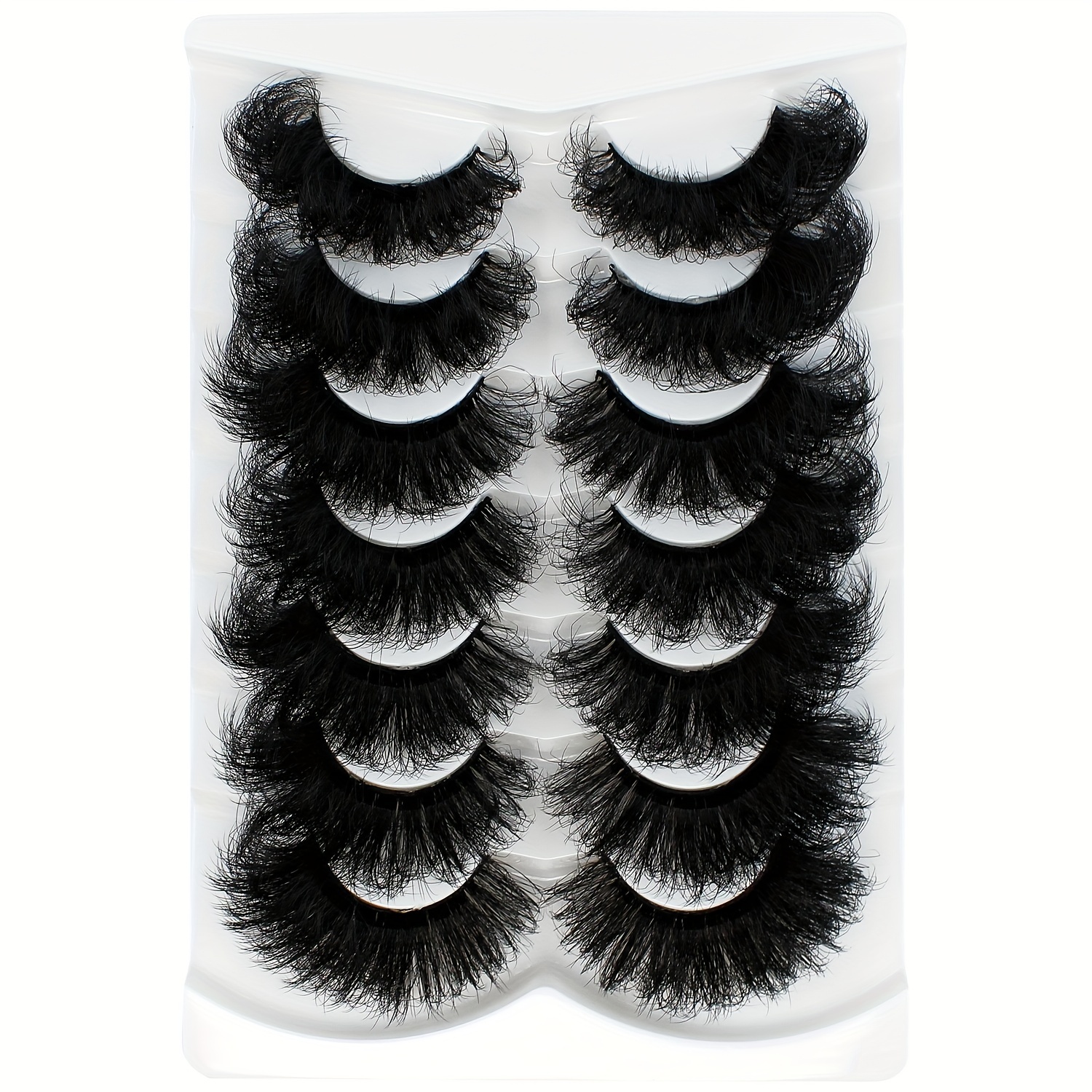 7 Pairs Fluffy False Eyelashes, Soft & Thick 9d Mink Eyelashes, Enhance Eye Makeup