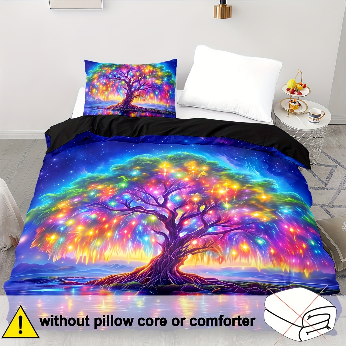 Image of 2 Or 3 Soft And Comfortable Duvet Covers, Tree Of Life Bedding, Bohemian Style Double Bed Bedding, Bedding, Colorful Duvet Cover For Queen Size (1 Duvet Cover + 1 Pillowcases, Excluding The Insert)