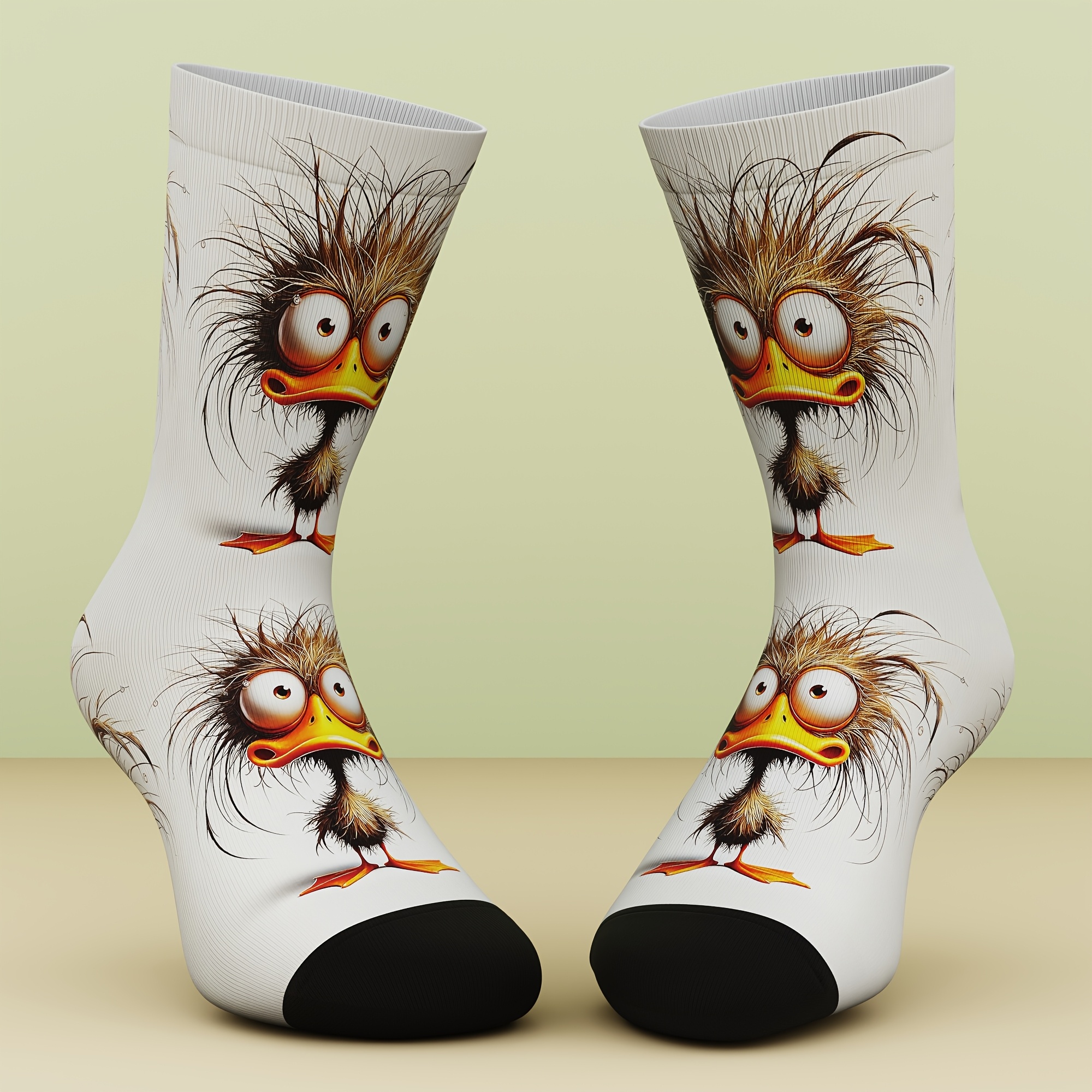 TEMU Un di calzini unisex con un divertente motivo a anatra, adatti per attivit� ricreative , eleganti, confortevoli e traspiranti, per , un regalo