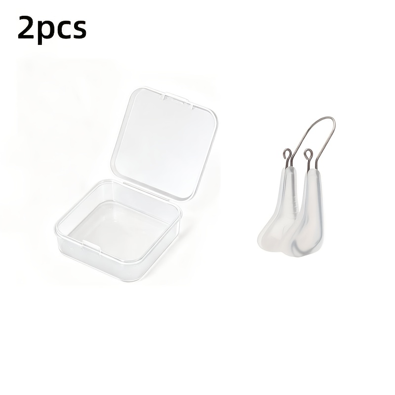 TEMU Lot de 2 pinces de mise du nez en souple avec étui de rangement, pile, facile à utiliser, outil de beauté unisexe
