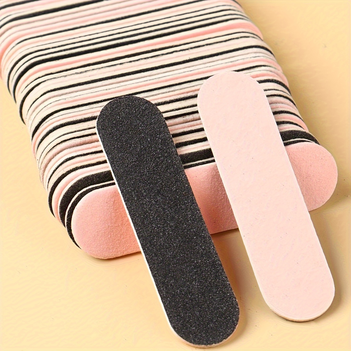 

100pcs Double-sided Nail Files - Wooden Manicure & Pedicure Tools For Smooth, Nails - Odorless, Home Use