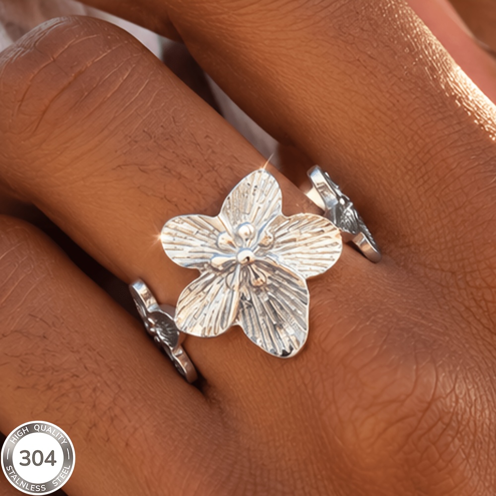 High-Quality 304 Stainless Steel Individual Open Ring, Unisex