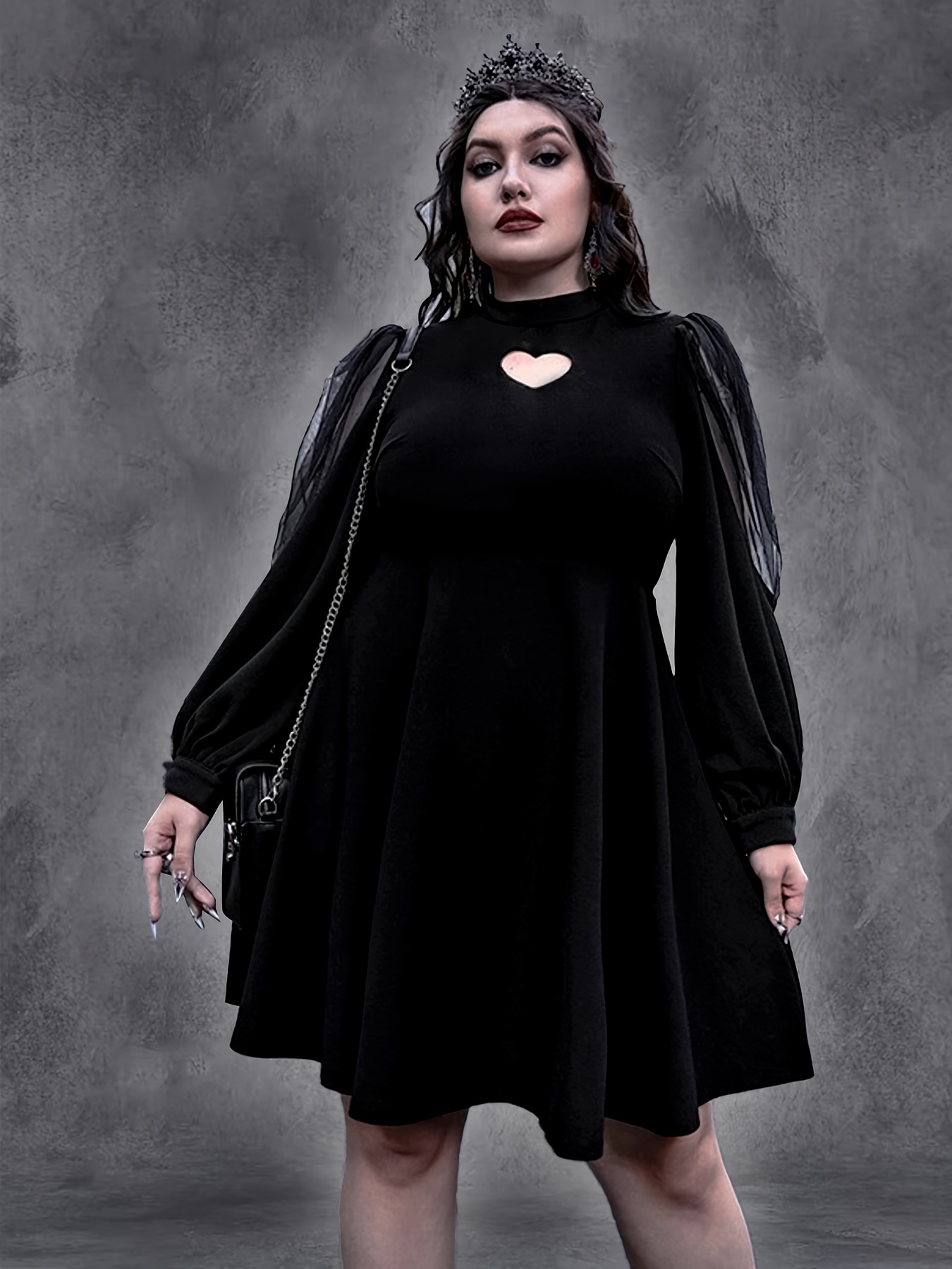 princess polly baby blue dress Punk Rave Plus Size Womens Gothic Witch Irregular Mesh Midi Dress – Violent  Delights