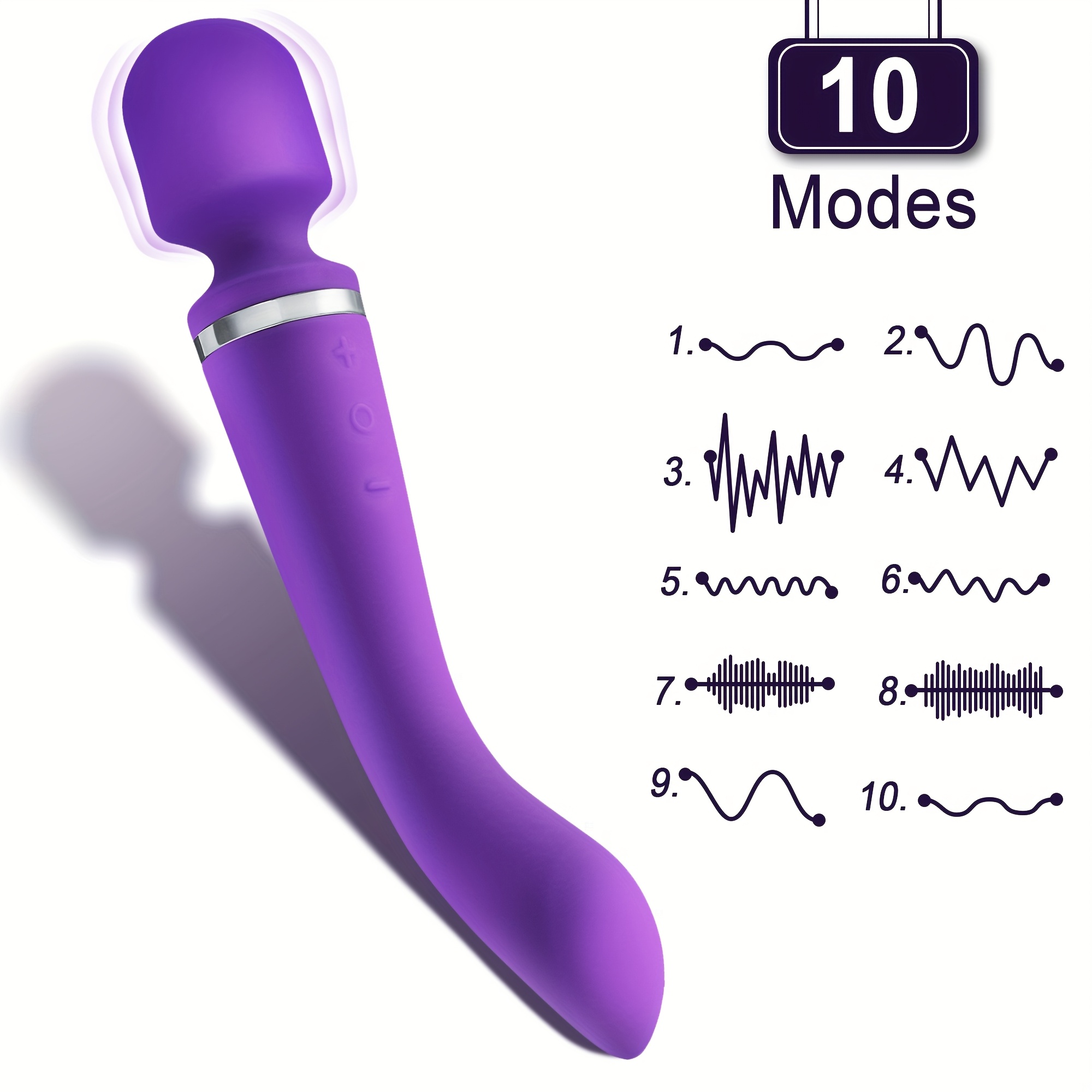 2-in-1   - dual-  wand  , 10   g-punkt massager, wiederaufladbare lithium-batterie, klitorisstimulator sexspielzeug für frauen,   erwachsenenspielzeug Produktdetails 5