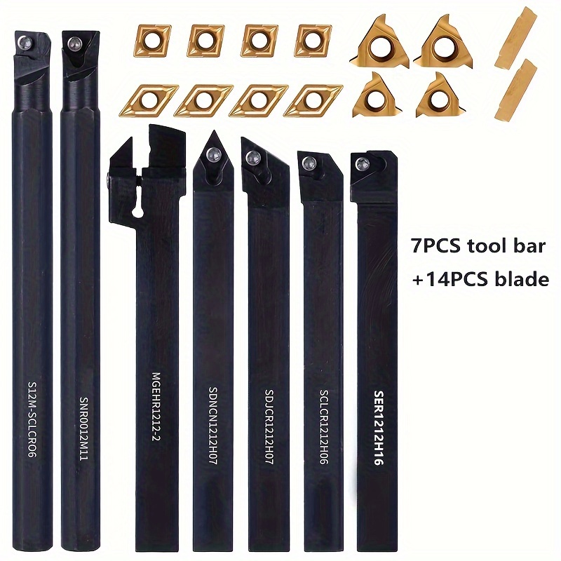 Set 11 Outils De Tournage Avec Pointe Carbure 16x16mm - Kit Complet Pour Tour Métal