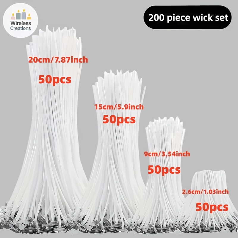 TEMU Nuovo Set di Stopper per Candele, Disponibile in Quattro Misure | 1.03/3.54/5.9/7.87 Pollici (2.6/9/15/20Cm), 50 pezzi di Ciascuna Misura |