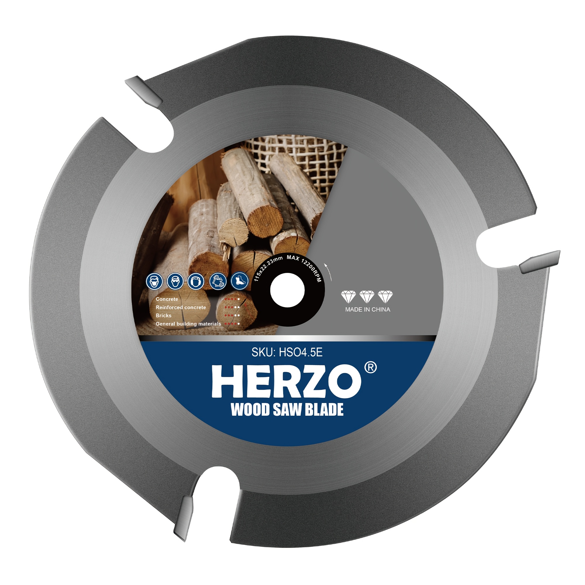 

HERZO Disque De Sur Bois De 4,5 Pouces - Lame De Scie Circulaire Pour , La Et Le Façonnage - De 7/8 Pouces