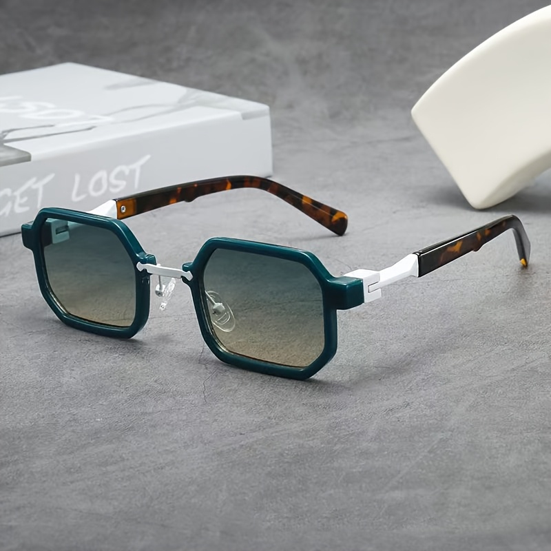 premium cool hip hop thick square metal frame fashion 